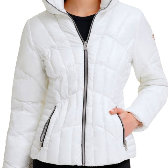 Guess Jackets & Coats New Guess White Puffer Coat Poshmark